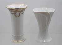 Auktion 366<br>2x div. Vasen von Kaiser, 1x Dekor Harmonie Entw. Tutter, ca. H-18 bis 20cm