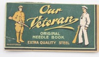 Auktion 366<br>Nadelheft um 1915, Our Veteran, Altersspuren, 6,5 x 12cm