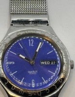 Auktion 366<br>Quartz HAU "Swatch", Werk l&auml;uft, Orig. Stahlband, 1997