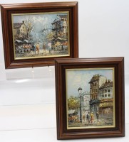 Auktion 366<br>2x div. Paris-Ansichten, je signiert, Dubois und Burnett, wohl 60er Jahre, &Ouml;l/Leinwand, je gerahmt, RG 34 x 29cm