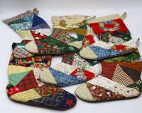 Auktion 366 / Los 13011 <br>6x Christmas Hanging Stocking (Nikolaus Stiefel)