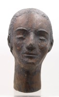 Auktion 366<br>Kopf eines jungen M&auml;dchens, Steinzeug, unsigniert, ca. H-29cm