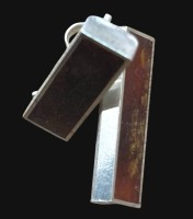 Auktion 366<br>Paar Ohrstecker, Silber mit braunen Stein, L-2,2 cm, 4 gr.