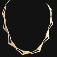 Auktion 366<br>Designer Silber-Halskette, S-925- "Brdr B (f&uuml;r Brodrene Brdr Bjerring) Silver Necklace, Denmark, L-40 cm, 19,7 gr., 1978