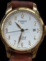 Auktion 366<br>DAU "Tissot 1853" Le Locle automatic, Werk l&auml;uft, Lederband