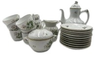 Auktion 366<br>Kaffeservice, Bing &amp; Gr&ouml;ndahl, (9x Tasse 10x UT je 1x Milch &amp; Zuckerk&auml;nnchen, 1x Kaffeekanne), gute Erhaltung