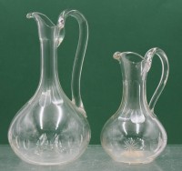 Auktion 366<br>2x div. Karaffen, &auml;lter, beschliffen, ca. H-23 u. 17cm