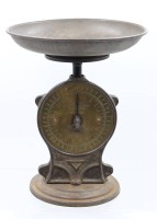 Auktion 366<br>alte K&uuml;chenwaage, Schaefer &amp; Budenberg, Manchester, um 1920, ca. H-32cm