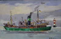 Klaus ROSKAMP (1941), F.D. Regulus, Öl/Hartfaser, gerahmt, RG 14,8 x 19,8cm.