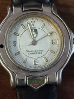 Auktion 366<br>vintage Tag Heuer Armbanduhr, Chronometer, Werk steht, Tragespuren