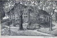 Auktion 366<br>Heckmann "Das Heidehaus" wohl Federzeichnung, gerahmt, RG 32x41 cm