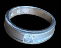 Auktion 366<br>Silberring-925- mit klaren Stein, RG 62