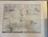 Auktion 366<br>Hans-Peter Wirsing (1938-2009), 1984 "Die Elbe", gr. Lihtografie, ger/Glas, RG 61x82 cm