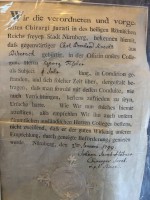Auktion 366<br>Urkunde von 1799 "Wir die verordneten und vorgesetzten Chirugi Jurati in der freyen Stadt N&uuml;rnberg....", wohl Arbeitszeugnis eines angehenden Mediziners, gesiegelt und unterschrieben, BG ca. 34x21 cm, in