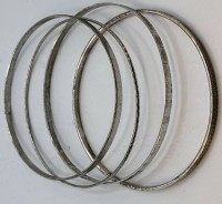 Auktion 366<br>4x div. Silber-Armreifen, hpts-835-, zusammen ca. 20,6 gr