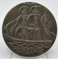 Auktion 366<br>Bronzemedaille der IHK Flensburg, D-7 cm, 180 gr