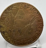 Auktion 366 / Los 6130 <br>Bronzemedaille "Volkslauf Ratzeburg 1989", D-6 cm, 60 gr.