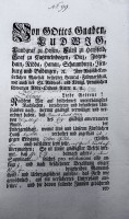 Auktion 366 / Los 6131 <br>Dokument von Landgraf Ludwig von Hessen, 1782,  in demer die Freilassung von Heinrich Jacob Jorn von Klingelbach aus der Leibeigenschaft gegen eine Zahlung von zweihundert Gulden anordnet.