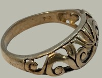 Auktion 366<br>Silberring-925-, durchbrochen, RG 57, 2,7 gr