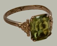 Auktion 366<br>Silberring-925- mit gr&uuml;nen Stein, RG 54, 2,1 gr.