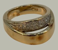 Auktion 366<br>Pierre Lang Ring, goldfarben, klare Steine, RG 63, 10,4 gr