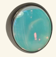 Auktion 366<br>massiver Edelstahl-Ring mit Opalith, Calvin Klein, RG 57, Ringkopf 2,5x2 cm, 30  gr.,