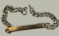 Auktion 366<br>Identit&auml;tsarmband, Silber-925- ohne Gravur, 16,6 gr.