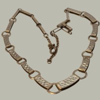 Auktion 366<br>Silber-Halskette, Hammerschlagdekor, L-41 cm, 19 gr