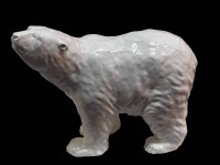 Auktion 367<br>gr. Eisb&auml;r "Max Roesler" Rodach, weiss, H-21  cm, L-25 cm, selten