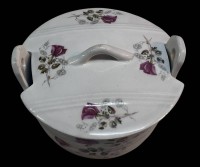 Auktion 367<br>Henkeldose, undeutl. gemarkt, Tschechoslowakei, , H-9 cm, D-14 cm