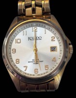 Auktion 367<br>Rivado 01  Quarz Herren Armbanduhr, goldfarben, orig. Band