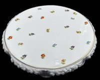 Auktion 367 / Los 8023 <br>gr. Tortenplatte "Rosenthal" Form Maria, Streubl&uuml;mchen, D-30 cm