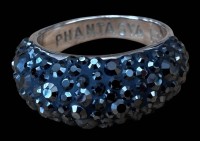 Auktion 367 / Los 1011 <br>Phantasia Ring von Pierre Lang,silberfarben mit schwarzen Steinen, RG 55