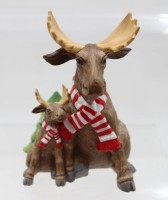 Auktion 367 / Los 8034 <br>kl. Weihnachtsfigurengruppe, Elche, Hutschenreuther, orig. Karton, ca. H-12cm