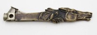 Auktion 367<br>alter Zigarrenschneider, Pferdekopf wohl Bronze, L-14,5cm, Altersspuren