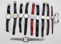 Auktion 367 / Los 2013 <br>Konvolut von 11 div. Quarz-Armbanduhren, getragene Erhaltungen, Werke nicht gepr&uuml;ft