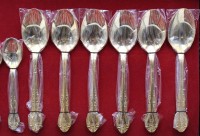 Auktion 367 / Los 15025 <br>Besteck f&uuml;r 6 Personen, vergoldet, neuwertig