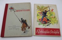 Auktion 367 / Los 3007 <br>2x div. Sammelalben, Robinson Crusoe und Die ber&uuml;hmten Abenteuer von M&uuml;nchhausen und Don Quijote, je komplett