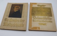 Auktion 367 / Los 3009 <br>2x Sammelalben, Ruhmesbl&auml;tter Deutscher Geschichte und Die Gro&szlig;en der Weltgeschichte, je komplett, Altersspuren