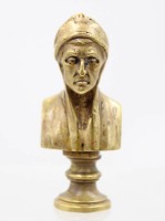 Auktion 367 / Los 15037 <br>Petschaft, Bronze, 19. Jhd., Dante, ca. H-6,5cm