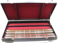 Auktion 367<br>Koffer mit zwei gr. Mundharmonikas, , M. Hohner, vor 1950, Modell Hohner Chord 48, je ca. L-59cm