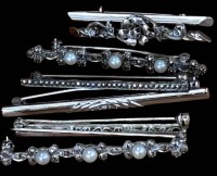 Auktion 367<br>6x div. Silbernadeln, hpts. -925-, zus. ca. 20 gr., B-max. 5 cm