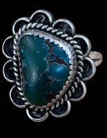Auktion 367<br>Silberring mit T&uuml;rkis, Navajo Schmuck, RG 56, 6,5 gr