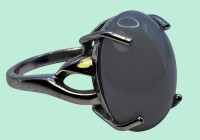 Auktion 367<br>Silberring-925- mit Mondstein, RG 53, 6 gr.