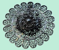 Auktion 367<br>runde Filigraqn-Silber-Anh&auml;nger, D-5 cm, 12 gr