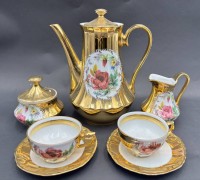 Auktion 367<br>Kaffeekern mit 2 Tassen und U.T., vergoldet "Wunsiedel"