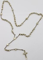 Auktion 367<br>Rosenkranz, &auml;lter, Perlmutt, ca. L-45,5cm