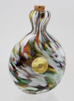 Auktion 367<br>Kunstglas-Snuffbottle, Etikett, ca. H-9,5cm
