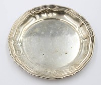 Auktion 367<br>kl. Teller, 835er Silber, 58gr., D-13cm