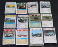 Auktion 367 / Los 12025 <br>12xdiv. Quartette, Autos, Motorr&auml;der, Flugzeuge, Z&uuml;ge, Vollst&auml;ndigkeit nicht &uuml;berpr&uuml;ft, 70-er Jahre